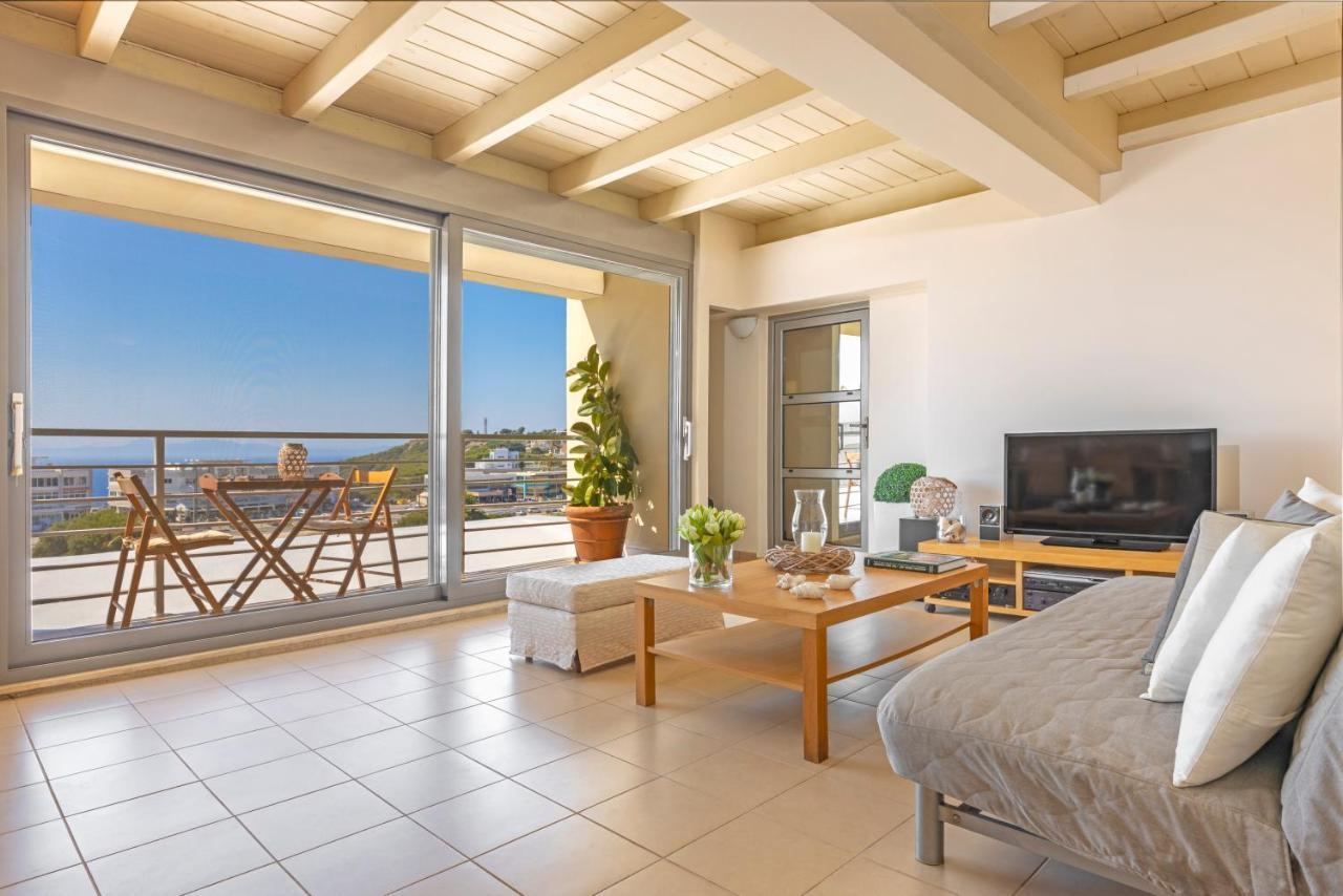 Apartamento Sunny Penthouse,Modern Amenities+Aegean View Rhodes City Exterior foto