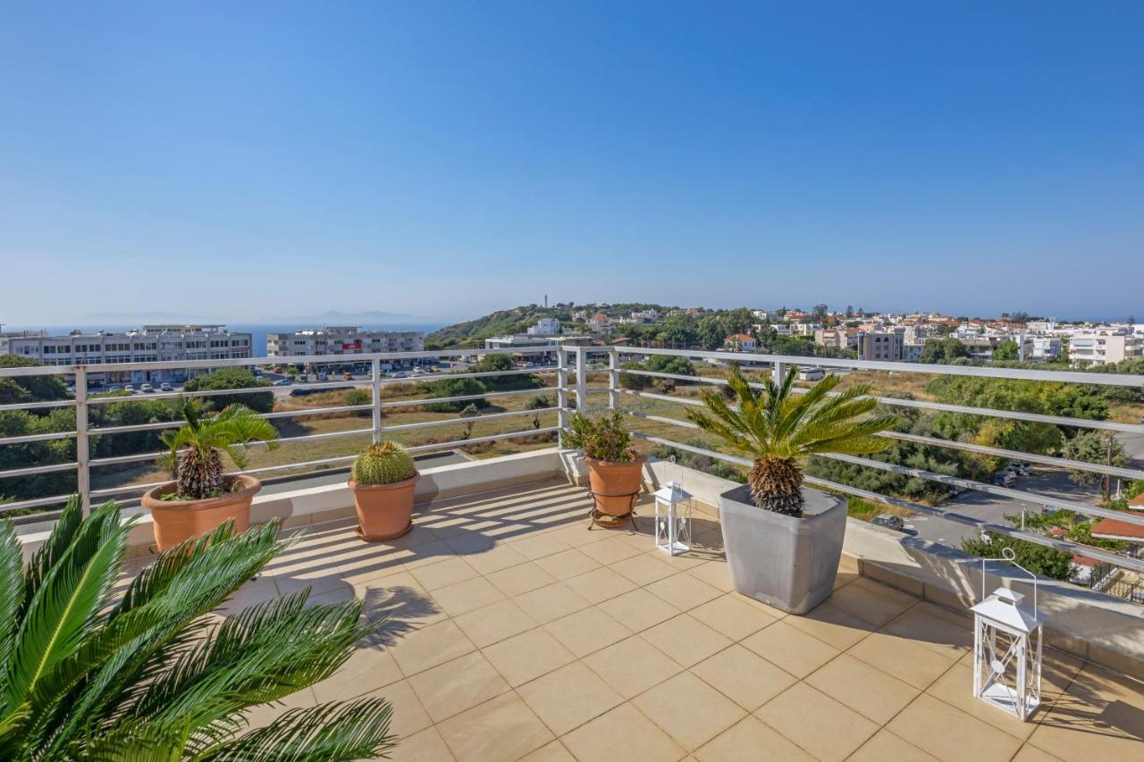 Apartamento Sunny Penthouse,Modern Amenities+Aegean View Rhodes City Exterior foto